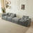 Boneless 109" Modern Cloud Couches For Living Room, Deep Seat Convertible L-shape Boneless Couch With Ottoman, Oversized Comfy 3-seater Couch Chenille Fabric Compressed Sofa Modular Sectional Sofa-1544977633