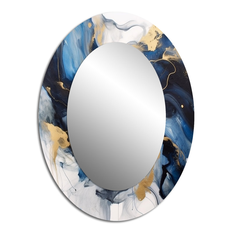 McKibbens - Miroir abstrait en métal, 40 po x 30 po