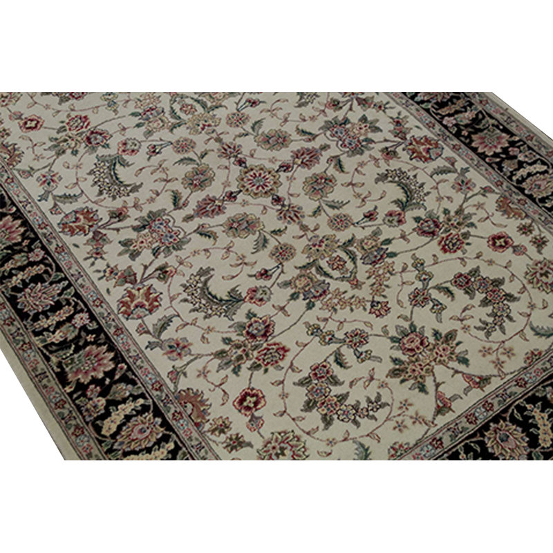 Hand-Knotted High-Quality Ivory Area Rug