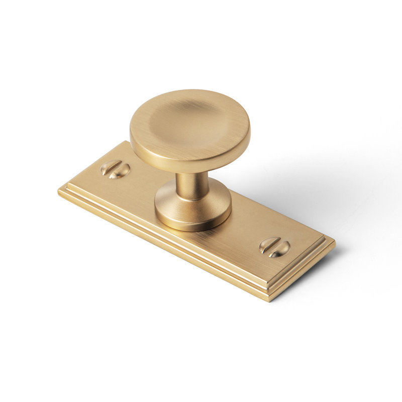 1.2" Diameter Circle Knob With Backplate(G015), Champagne Bronze