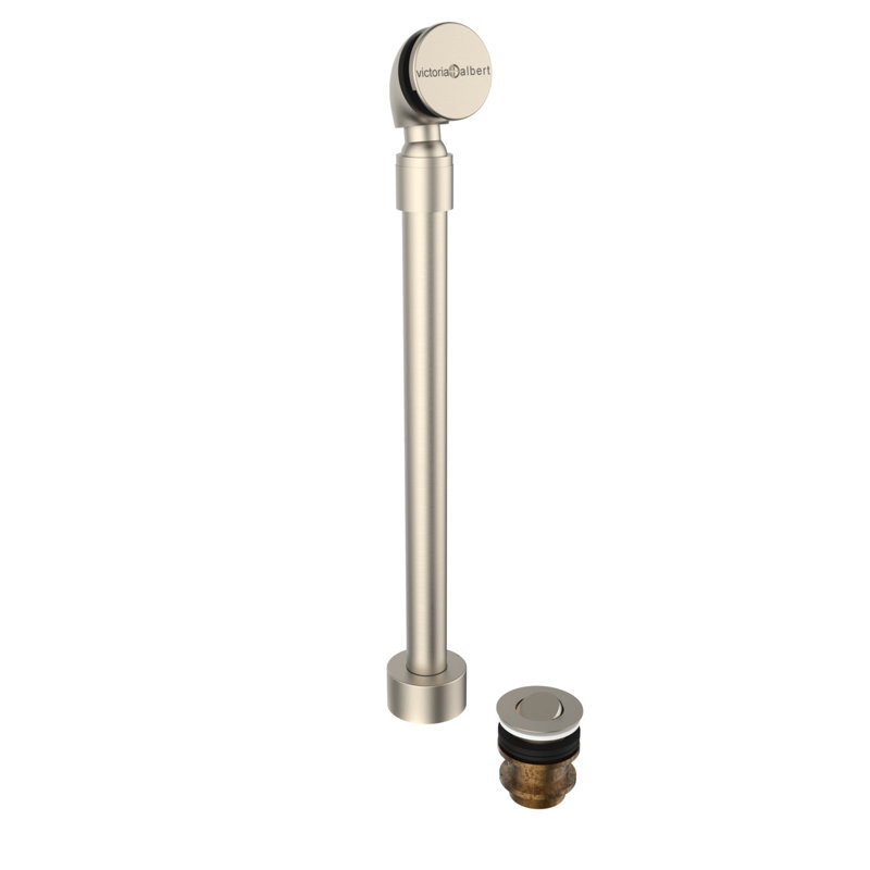Freestanding Leg Tub Drain, Brushed Nickel