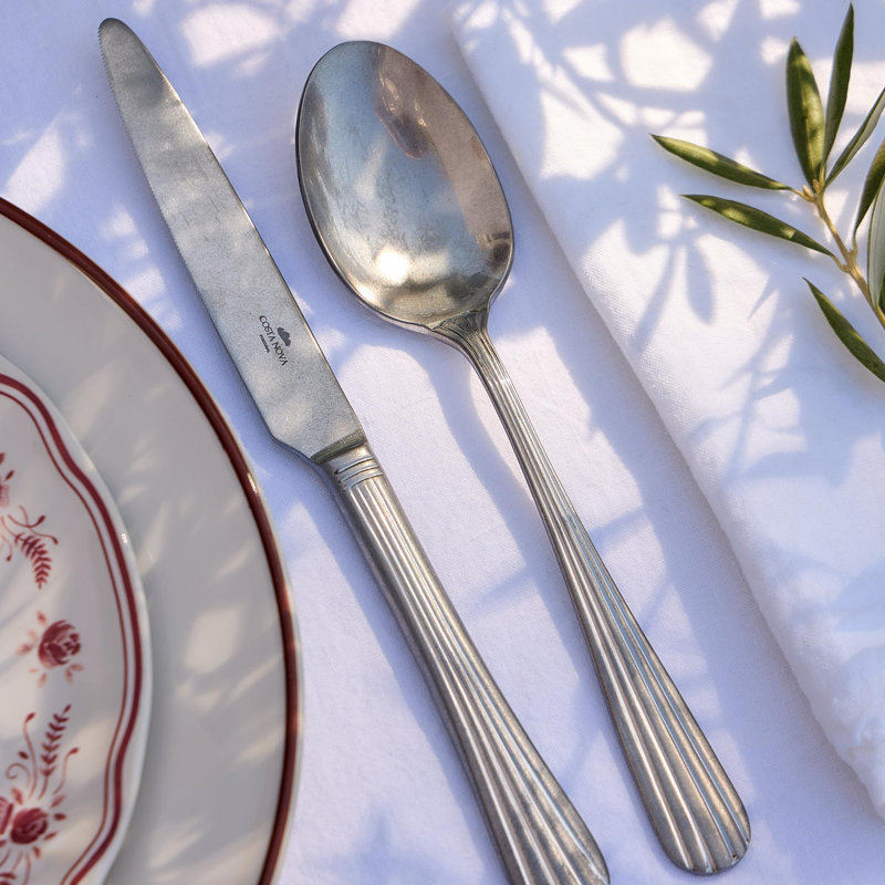 Douro Flatware 5 Pieces, Vintage Brushed Silver