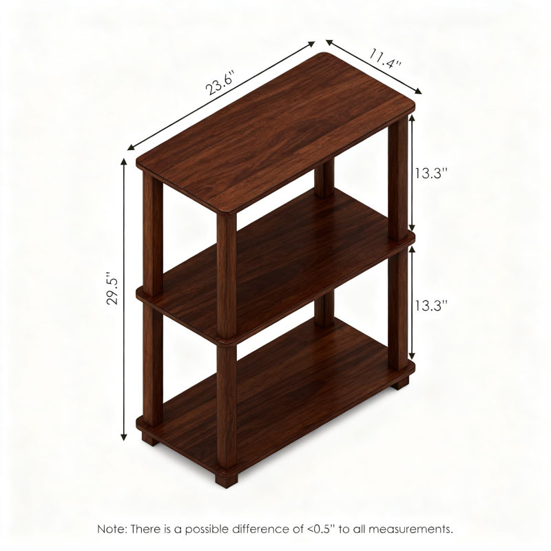 Turn-S-Tube 3-Tier Compact Multipurpose Shelf 2-Pack, Space-Saving Storage Organizer With Tool-Free Assembly For Living Room, Bathroom, And Office