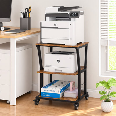 29.5"H X 23.6"W 3-Tier Large Printer Stand,Heavy-Duty Printer Table Cart