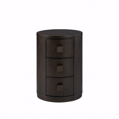 Table de chevet ovale 3 tiroirs