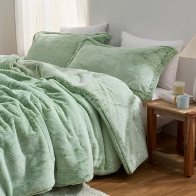 Mountain Moss - Coma Inducer® Oversized Queen Comforter Set - Frosted Green