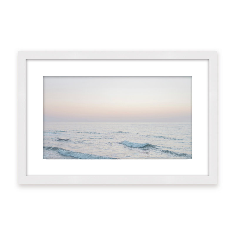 Coastal Retreat Dawn by  - Picture Frame Photograph on Paper, 32" H x 48" W x 1.125" D, Black, Framed Print