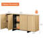 Buffet maison moderne avec 4 portes, buffet multifonctionnel avec grand rangement et pieds en T, armoire de rangement pour bar et café-114234456