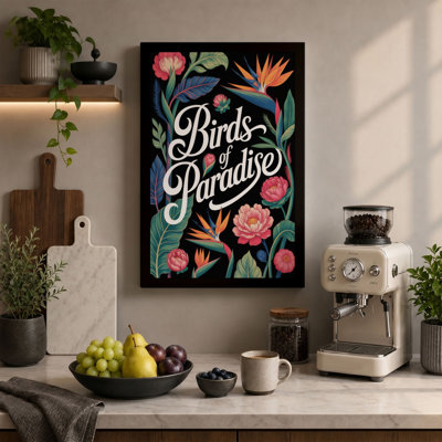 Birds of Paradise Botanical - Wrapped Canvas