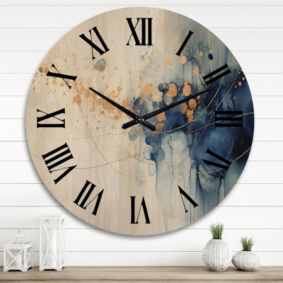 Horloge murale en bois massif Amalya