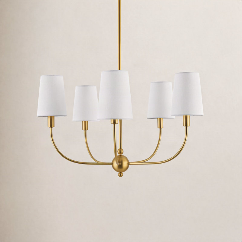 Barrone Iron 6-Light Chandelier, Doré