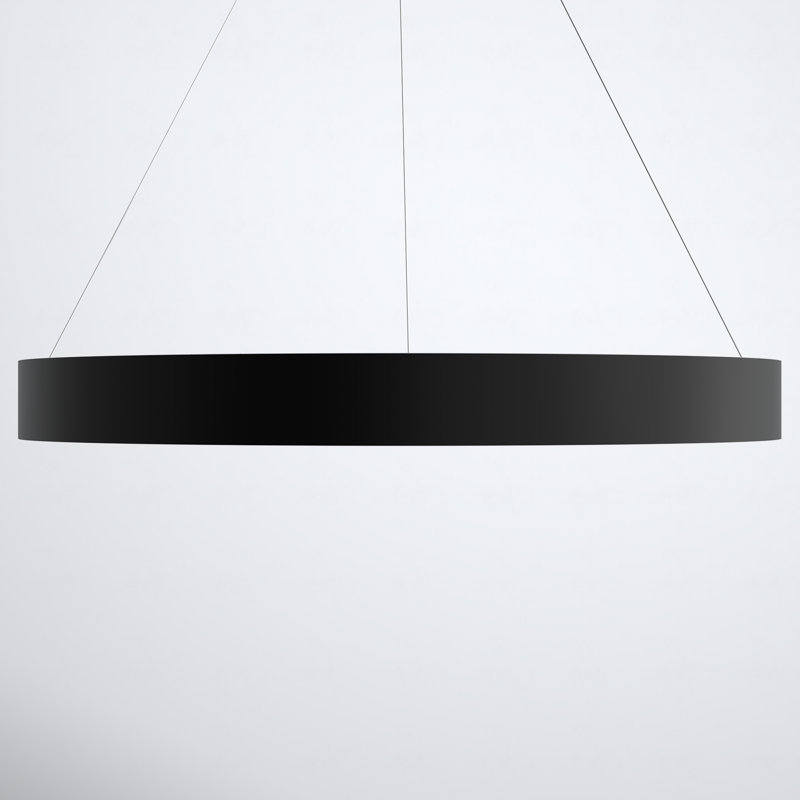 Romain 1 - Light LED Pendant, Black, 4" H x 43" W x 43" D