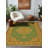 Zyana Collection Digital Print Cotton-Polyester Green Yellow Moroccan Rug-858779364