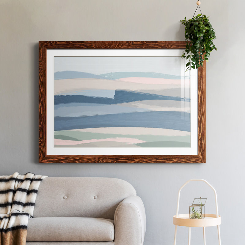 Rolling Waters - Peinture encadrée, Cadre en érable, H 31 po x l 44 po x P 1 po