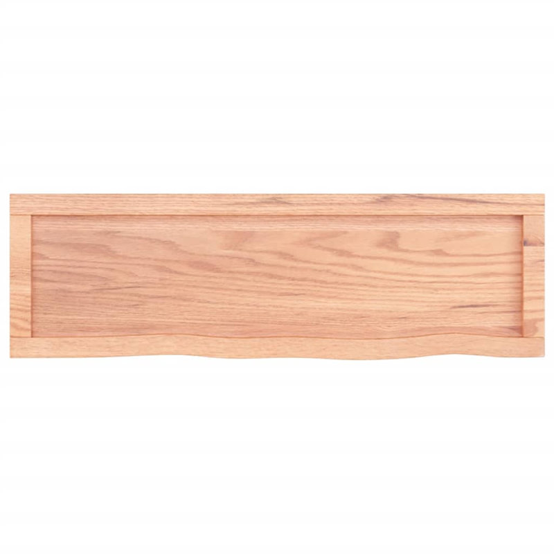 Adrinna 100cm Solid Wood Bathroom Vanity Top, Light Brown