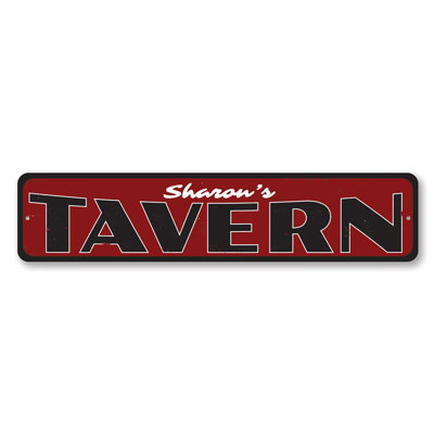 Enseigne rétro en métal de taverne