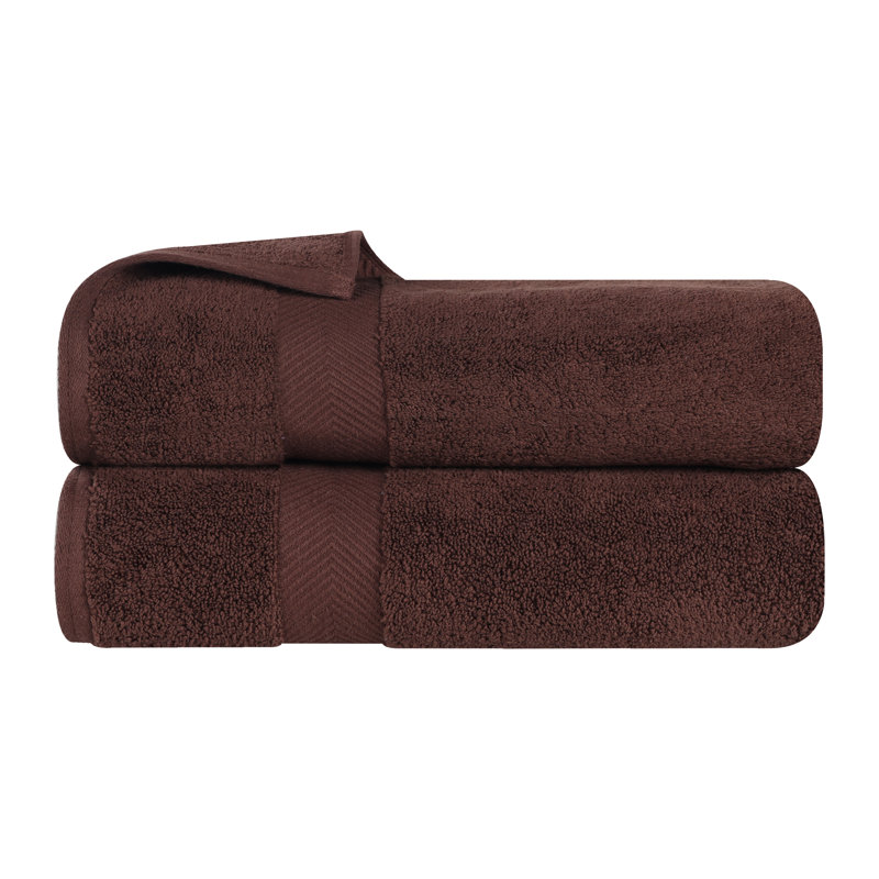 Ensemble de serviettes 100% coton ultra doux 6 pièces Hamachi, Espresso, Bath Towels - 2 Pack