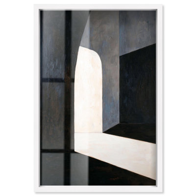 Inevitable Encounter I Shadowbox Print Modern Wall Decor by Art Remedy, White Frame, 25 x 37