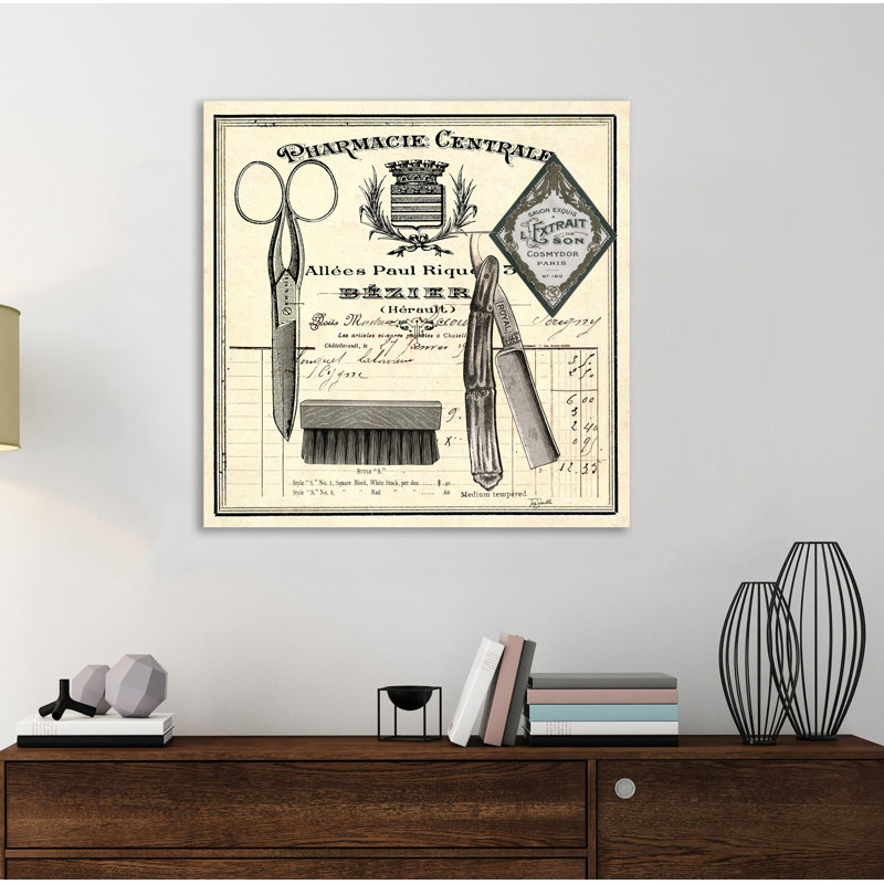 Apothecary Barber I by Tre Sorelle Studios - Wrapped Canvas Print, 30.48cm H x 30.48cm W