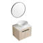 Meuble-lavabo moderne 24 po avec lavabo en céramique et fixation murale