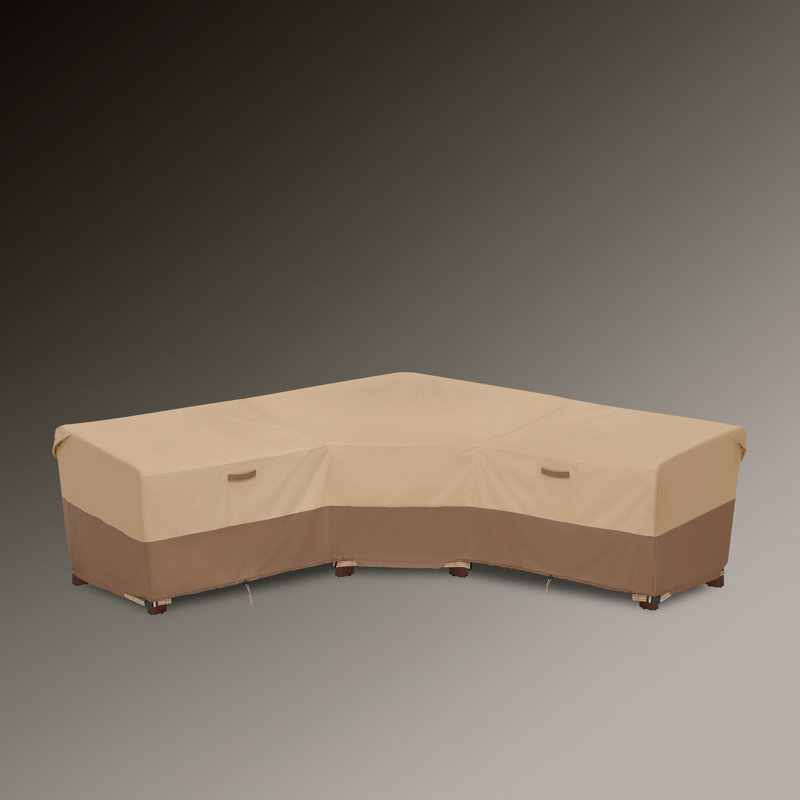 Veranda's Best Beige and Brown Waterproof Patio Sectional Cover
