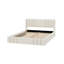 Base de lit tapissier grand format, beige