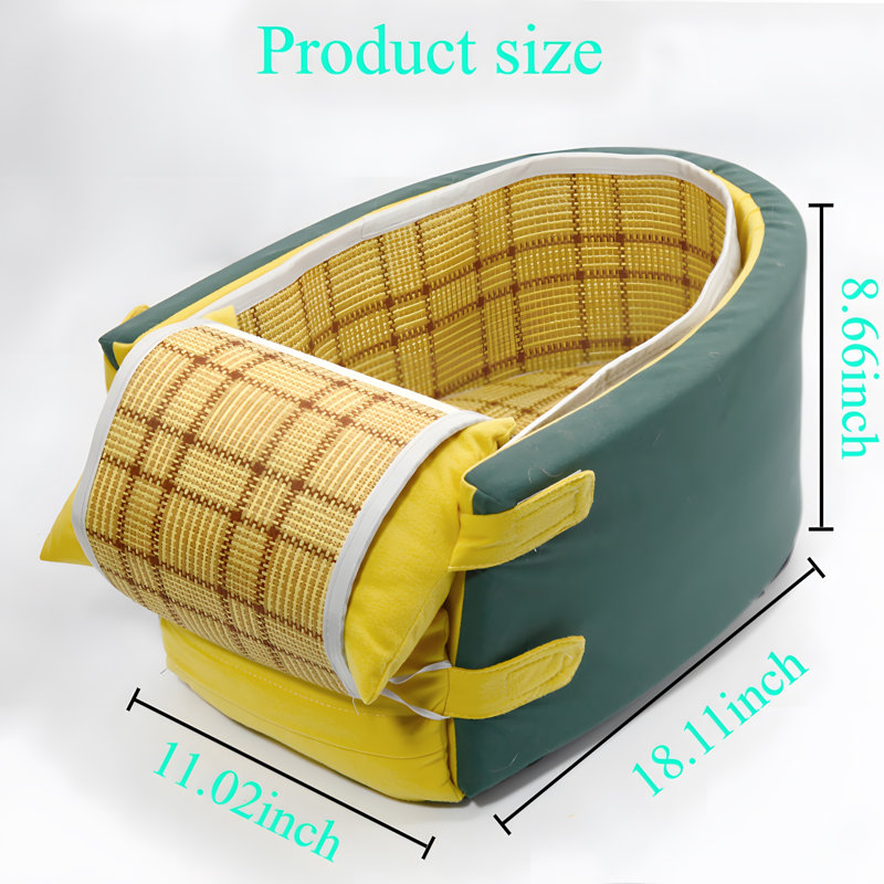 Siège d'auto en polyester Puppy, Vert/jaune