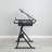 Black Adjustable Tempered Glass Drafting Printing Table With Chair-492349623