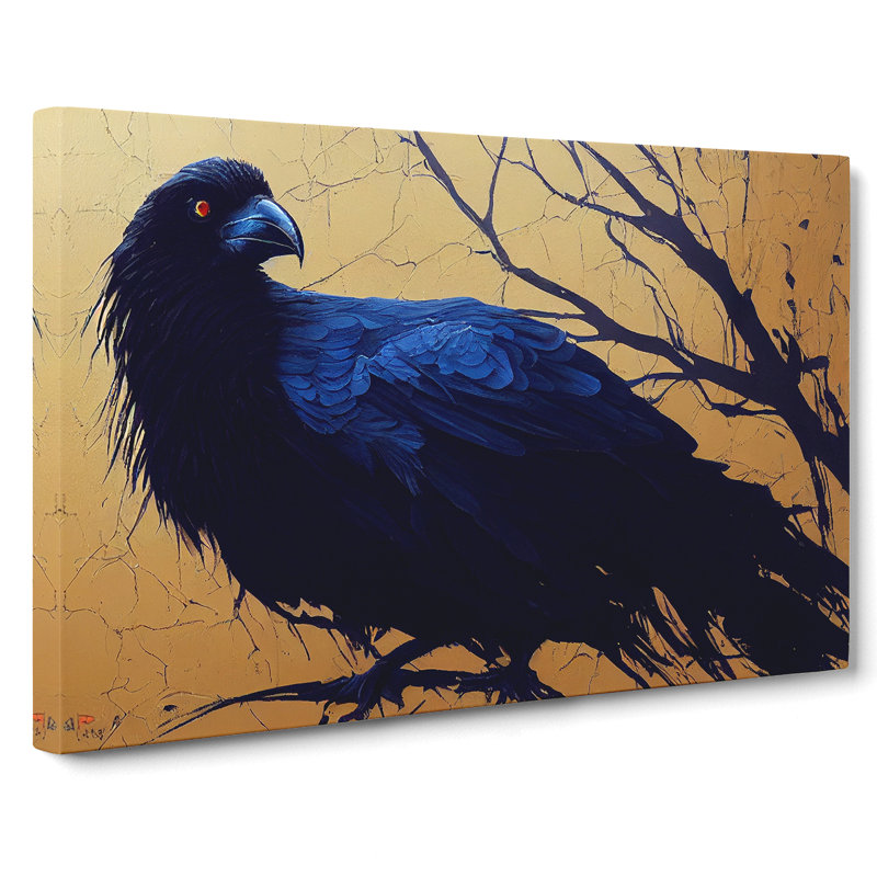 Breathtaking Raven Bird - Wrapped Canvas, 35cm H x 50cm W x 3cm D