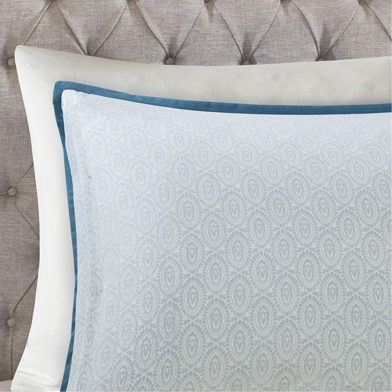 Ensemble de housse de couette réversible à motif floral en coton pour lit double / grand 3 pièces