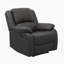 Fauteuil inclinable transitionnel en similicuir de 35 po Lakki avec poignée inclinable, structure en bois massif et contreplaqué