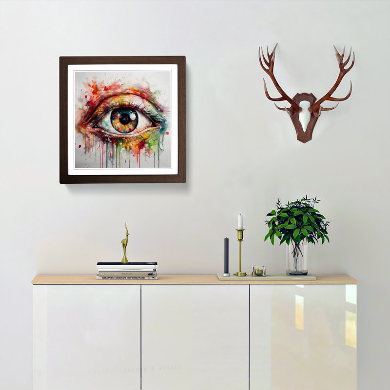 Single Picture Frame Print on Wood, Walnut