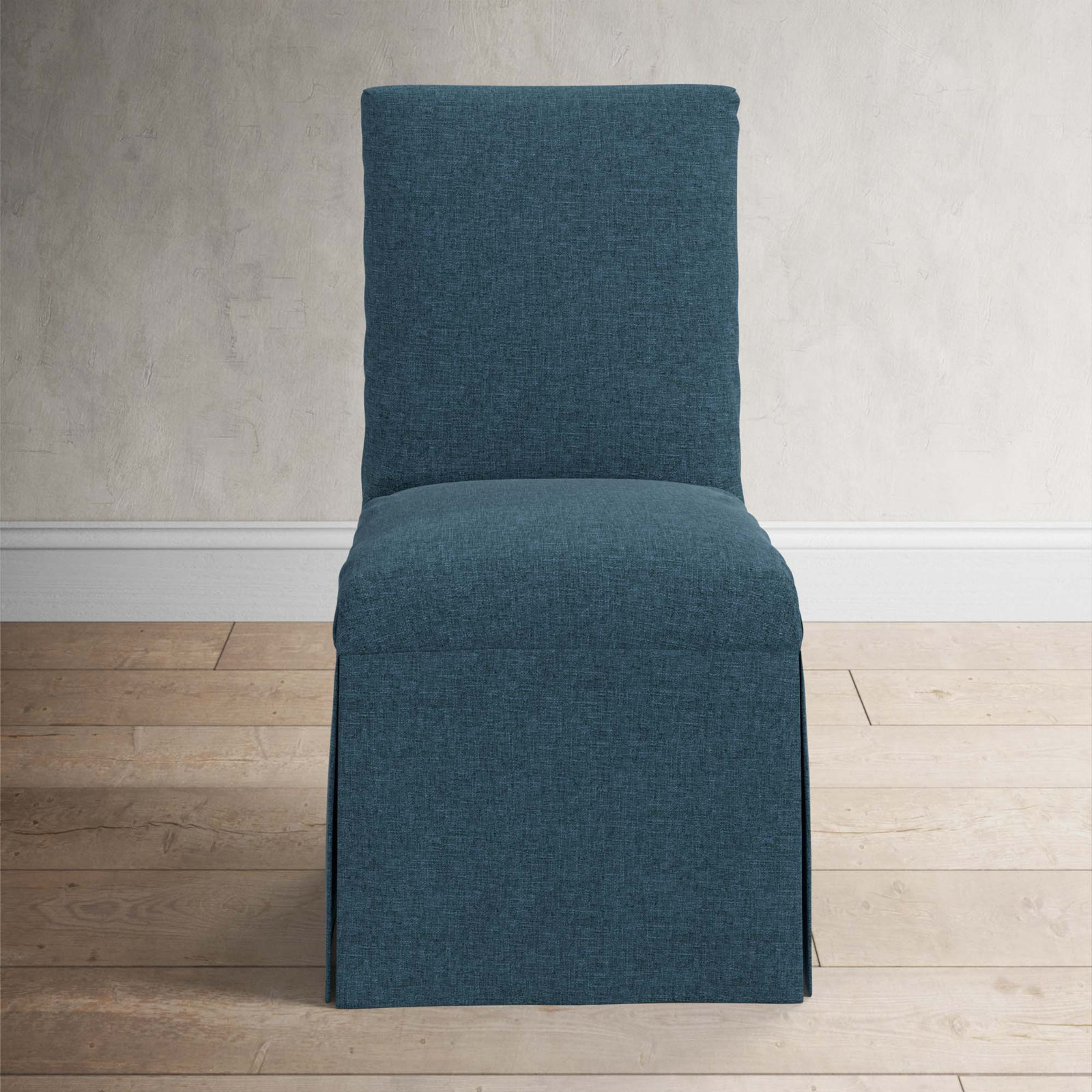 Silvia Parsons Dining Chair, Zuma Navy Textured Linen
