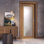 Porte standard préfinie en bois manufacturé et en verre Avon 207