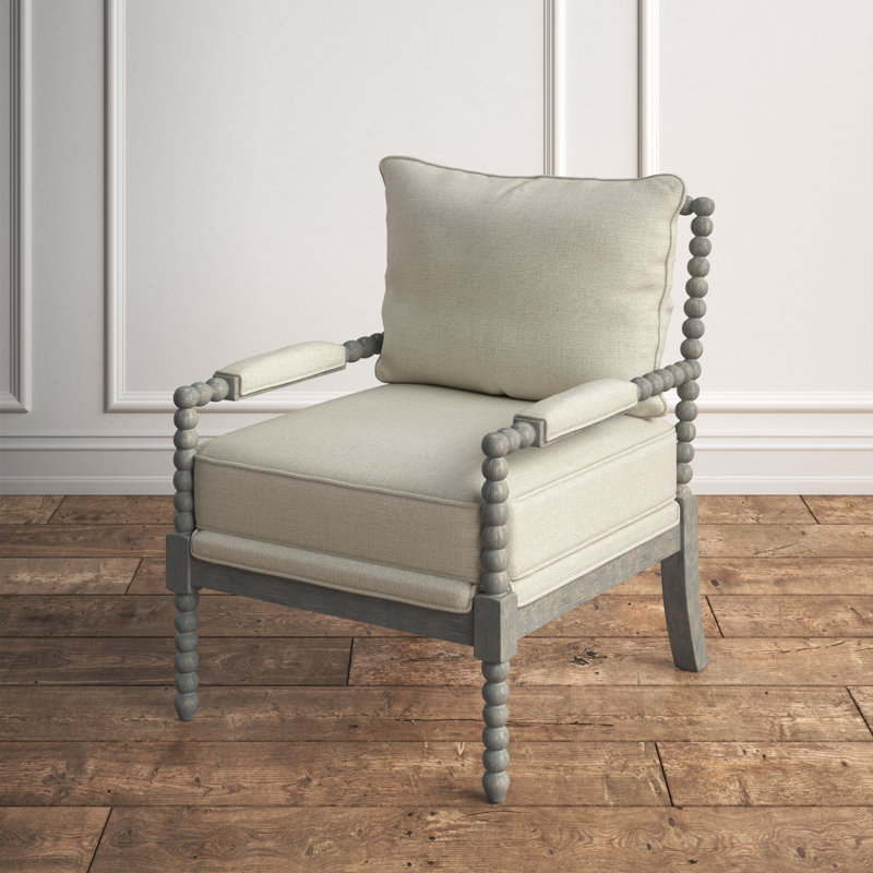Timmey Upholstered Armchair, Linen Fabric