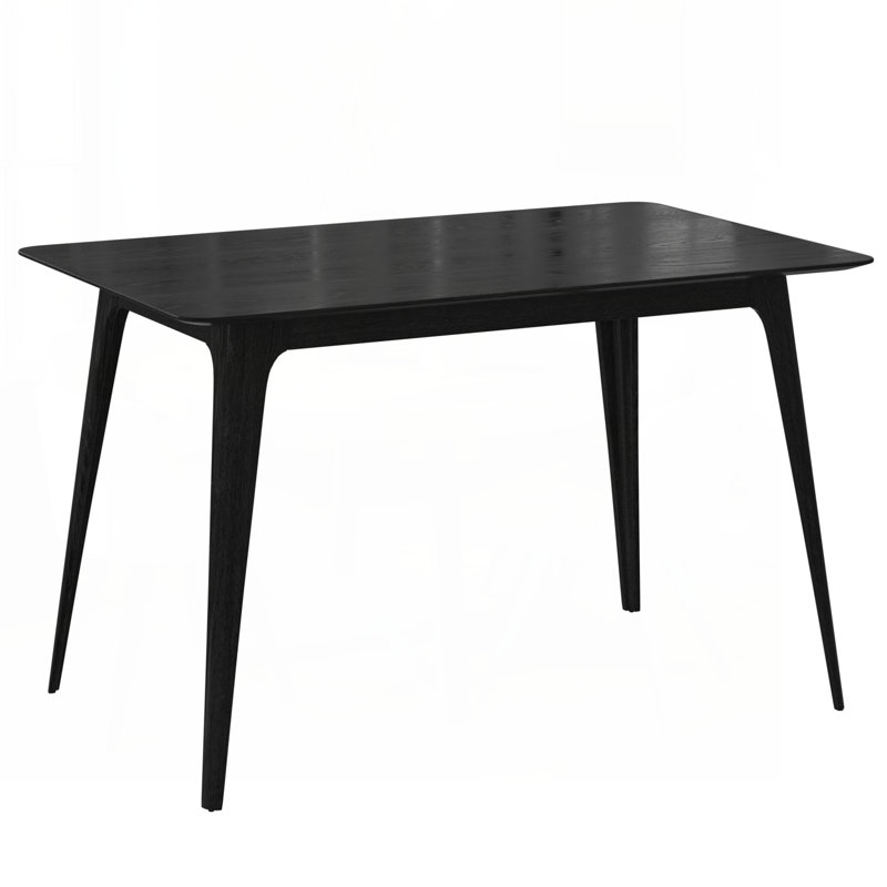 Dining Table Solid Wood Legs, Black