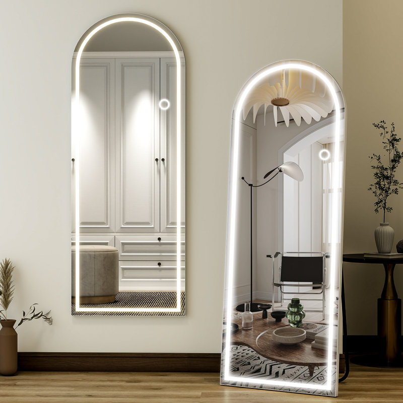 Miroir lumineux pleine longueur, Blanc