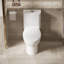 Toilette confortable avec siège 17 po, lavabo à double chasse 1,1 / 1,6, lavabo sans rebord, blanc brillant brillant 006 pour salle de bain en céramique hygiénique silencieuse