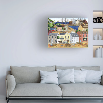 Wrapped Canvas Wall Art - Art Poulin 'Home Port' Wall Art for Living Room, Bedroom, or Office Décor  - 35x47