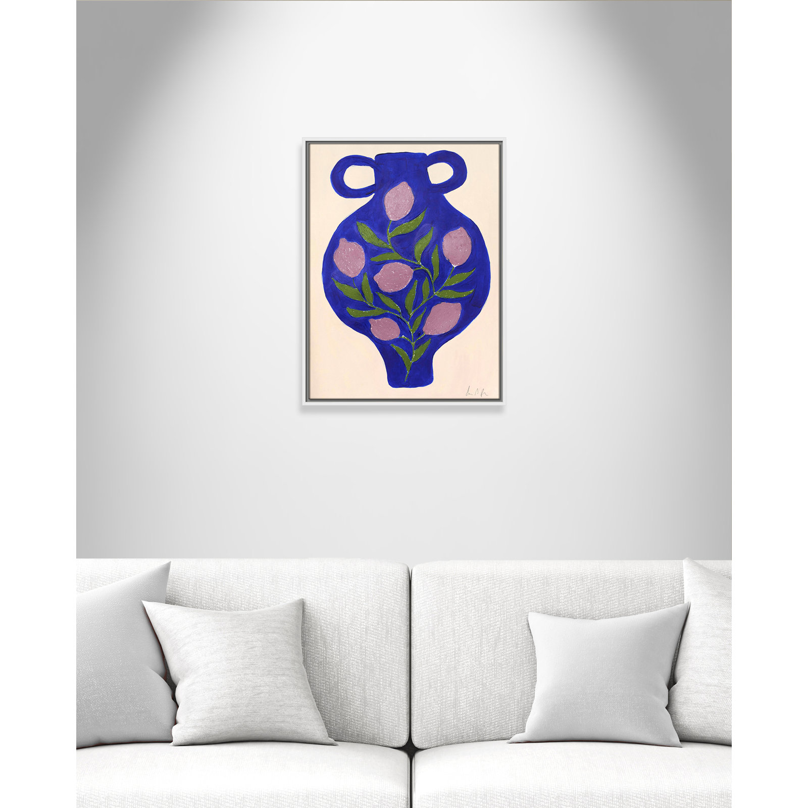 Vase No. 03 Print by Camilla Bergqvist, 25.5" H x 19.5" W, White