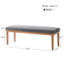 Banc d'entrée tapissier 52,8 po avec pieds en bois massif, banc de chaussures en velours gris facile à assembler-635073873