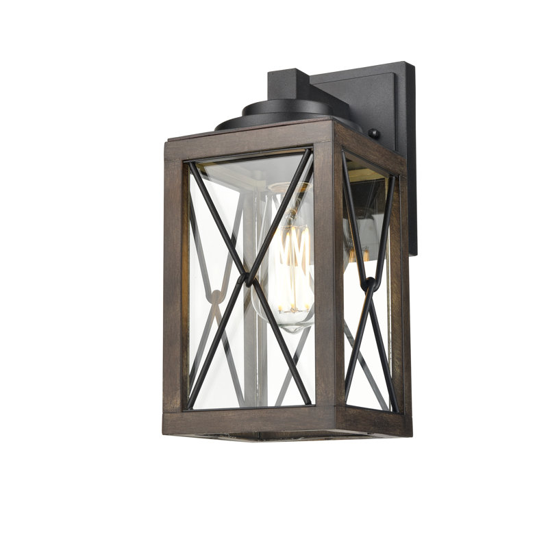 Lanterne murale d'extérieur Aquebogue, Brun, H 12,25 po x l 7,25 po x P 5,5 po
