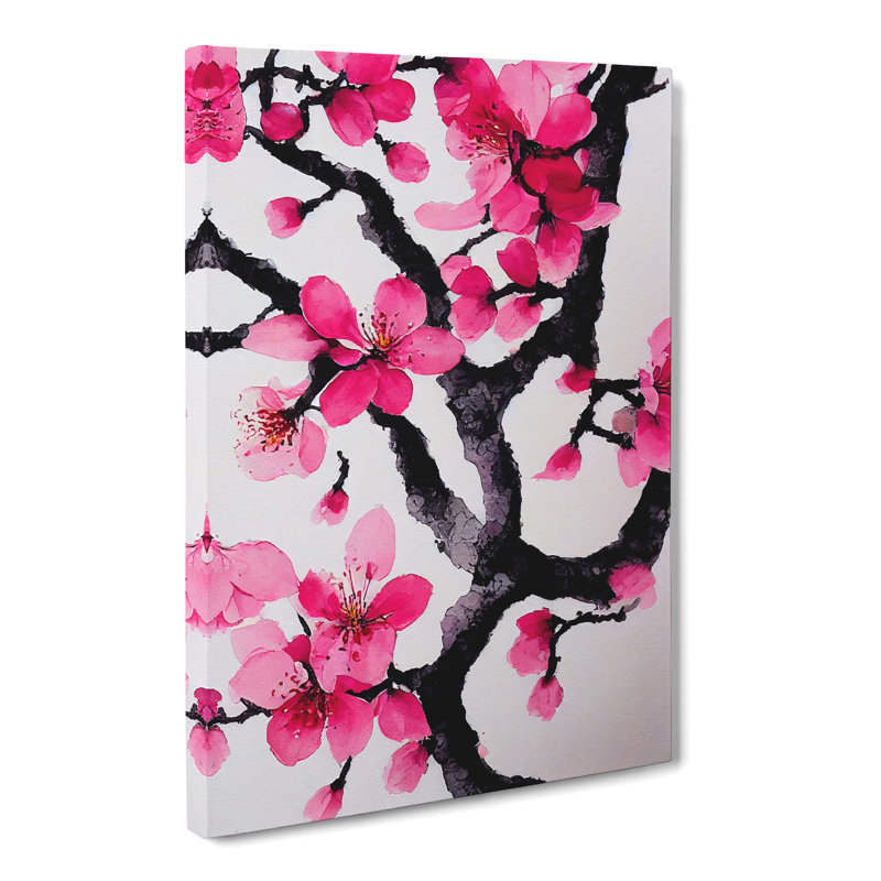 Watercolour Cherry Blossom Tree Vol.3 - Wrapped Canvas, 50cm H x 35cm W x 3cm D