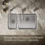 Undertone® 31-3/4" L x 18" W x 9-1/2" Under-Mount High/Low Double-Bowl Kitchen Sink