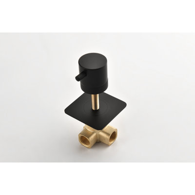 Brushed Nickel 3/4" Volume Control Valve For Shower, Brass With Adjustable Handle Precise Water Flow, Intensity, Temperature And Management, Cast Metal High Flow Valve, Optimal Appearance