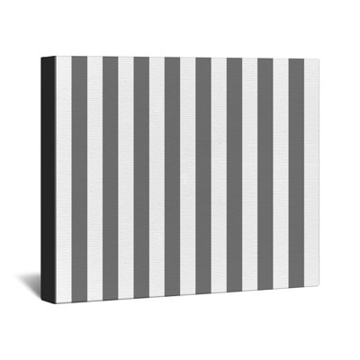 Gray White Striped Canvas Gallery Wrap in Many Sizes