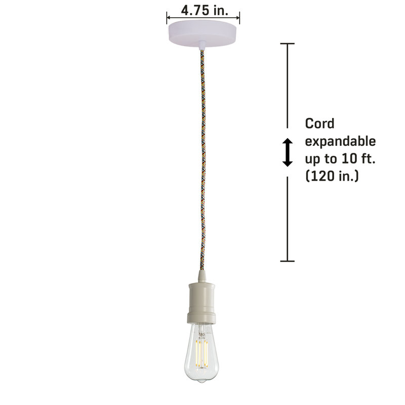 Bender 1 - Light White Single Pendant