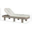 Chaise longue d'extérieur en oléfine crème et osier Audiel-129907351