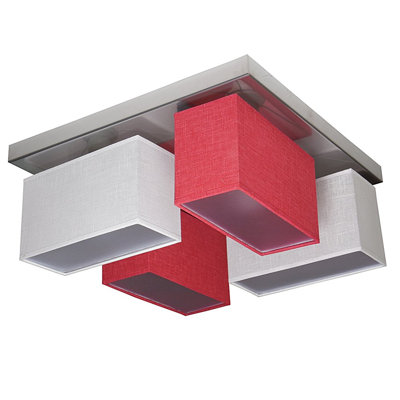 Partridge Fabric Semi Flush Mount