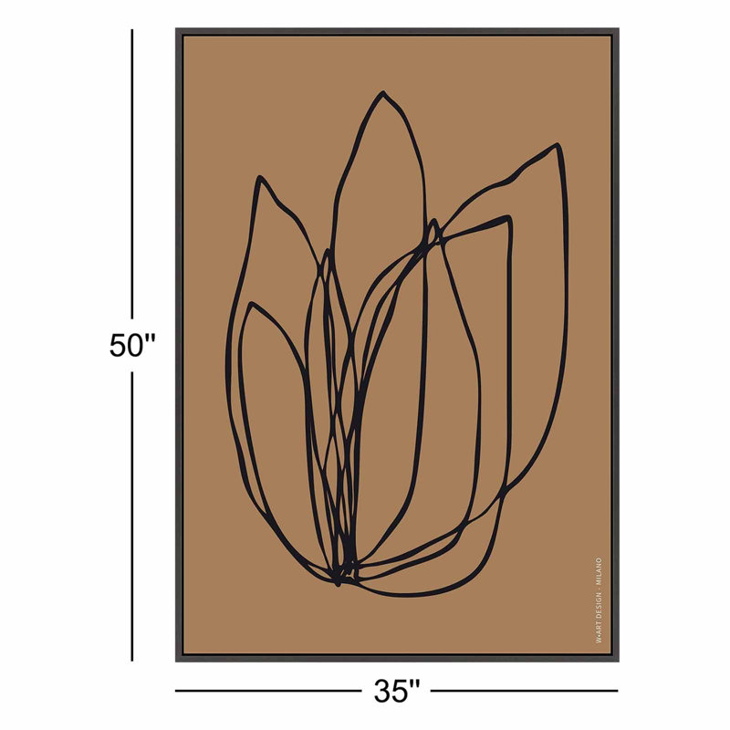 Tracings 1 Print by Romina Gadler, Black Framed Canvas, 50" H x 35" W x 1.25" D